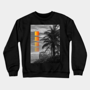 Beach with palms landscape Crewneck Sweatshirt